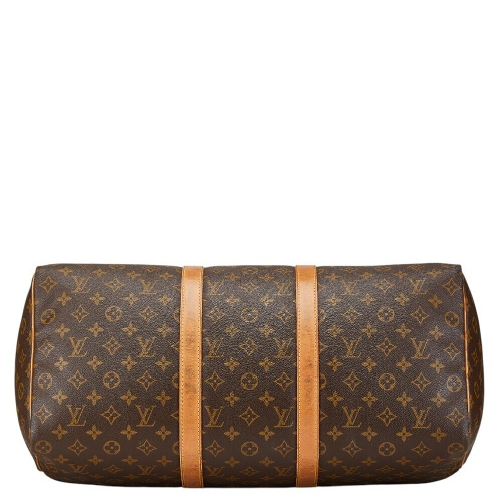 LOUIS VUITTON Brown Monogram Leather Keepall 50 Boston Bag - Picture 3 of 16